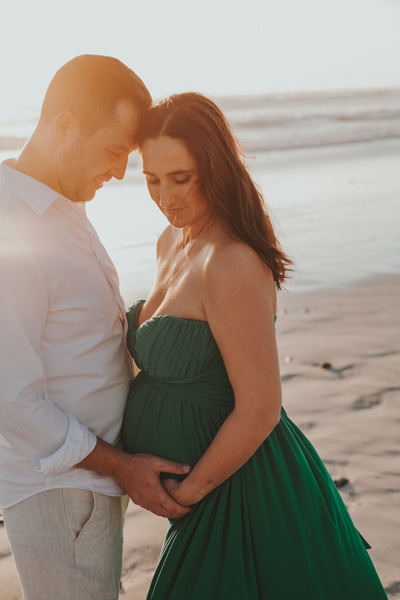 sunset maternity shoot