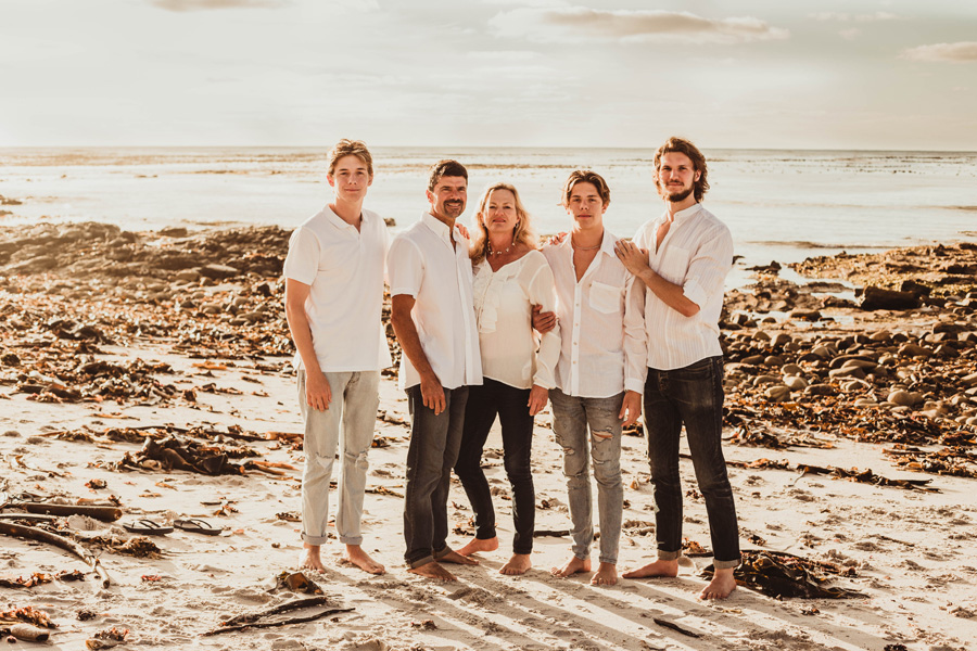 family photo beach Kommetjie cape town