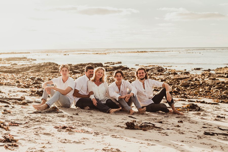 family photo beach Kommetjie cape town