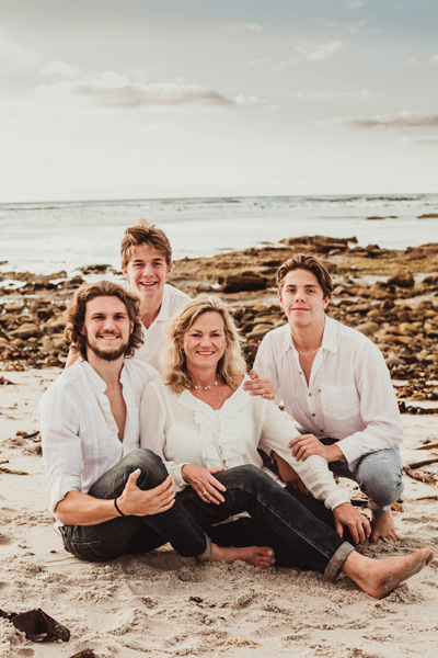 family photo beach Kommetjie cape town