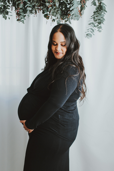 Studio pregnancy photo