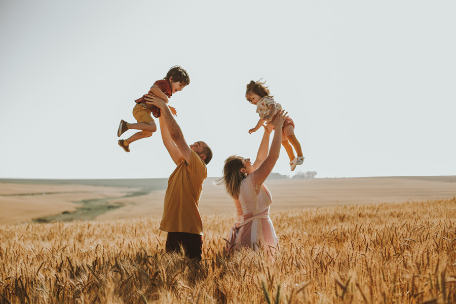 Family Photo Shoot Wheat Field Cape Town