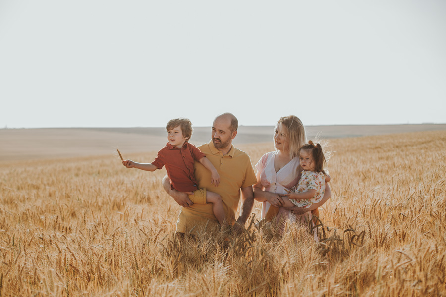 Family Photo Shoot Wheat Field Cape Town