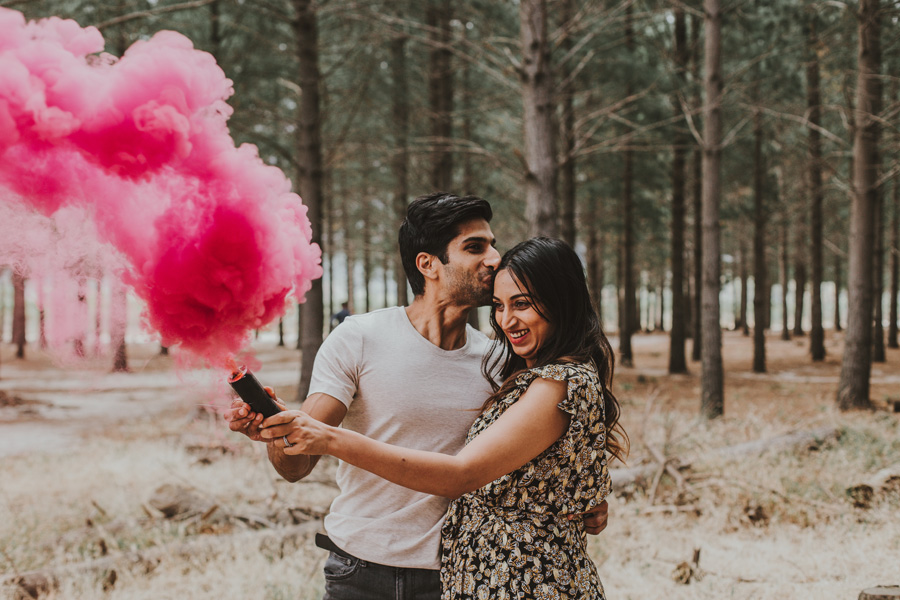 Cape Town Gender Reveal smoke bomb