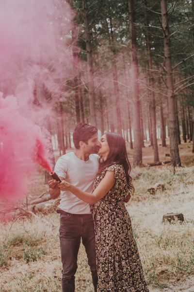 Cape Town Gender Reveal smoke bomb