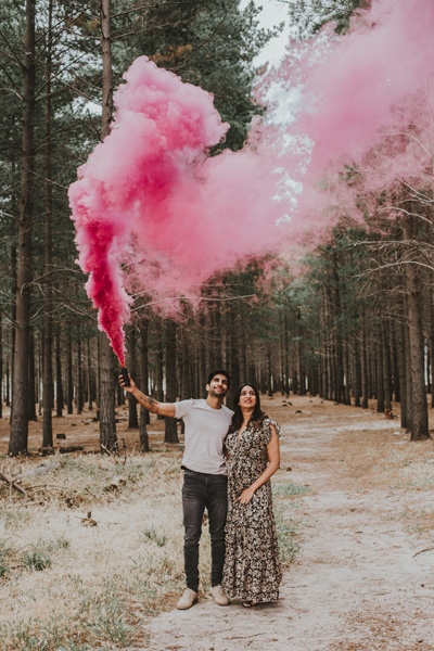 Cape Town Gender Reveal smoke bomb