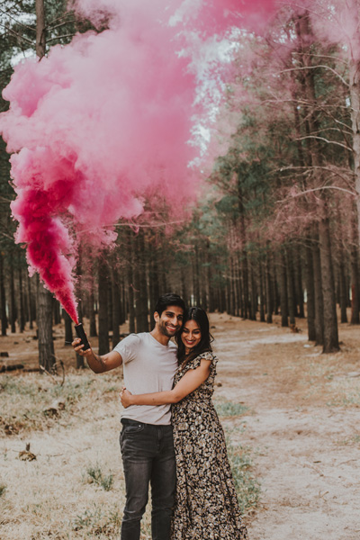 Cape Town Gender Reveal smoke bomb