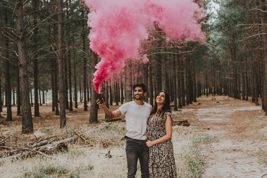 Cape Town Gender Reveal smoke bomb