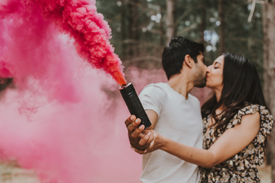 Cape Town Gender Reveal smoke bomb