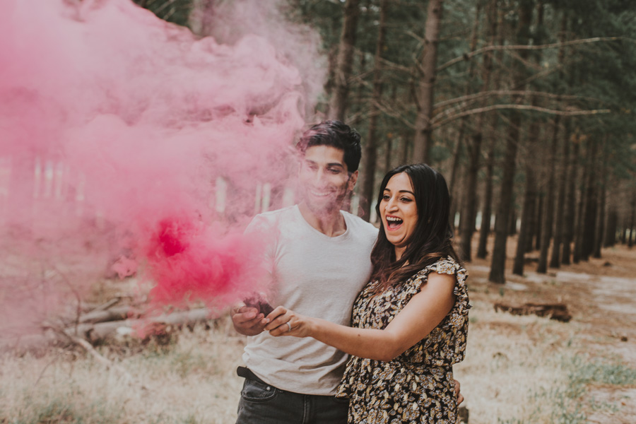 Cape Town Gender Reveal smoke bomb