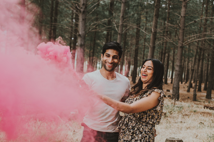 Cape Town Gender Reveal smoke bomb