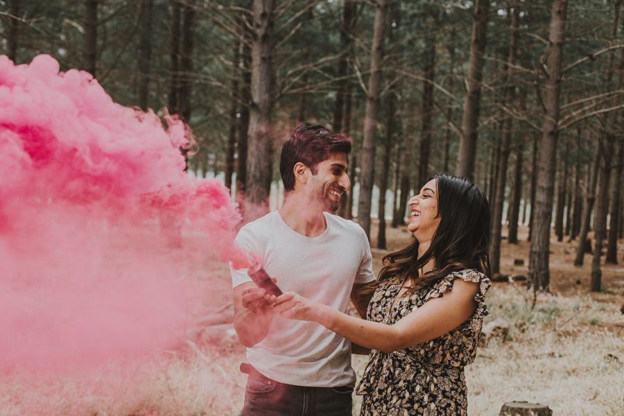 Cape Town Gender Reveal smoke bomb