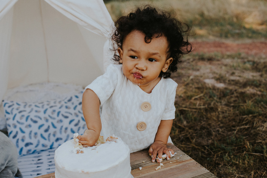 outdoor cake smash first birthday