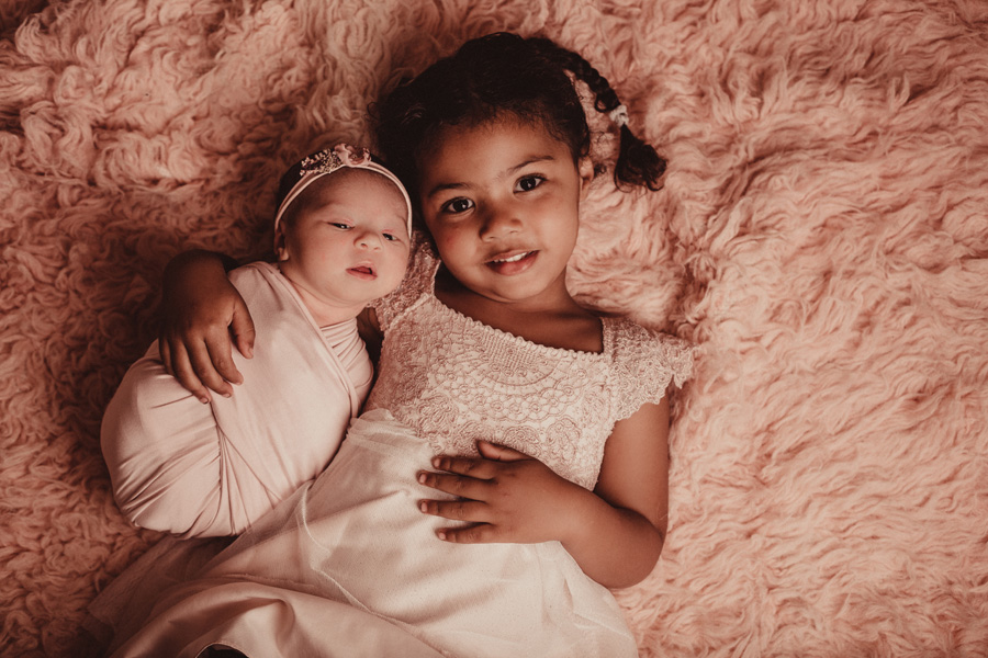 newborn photographer cape town baby girl and sibling