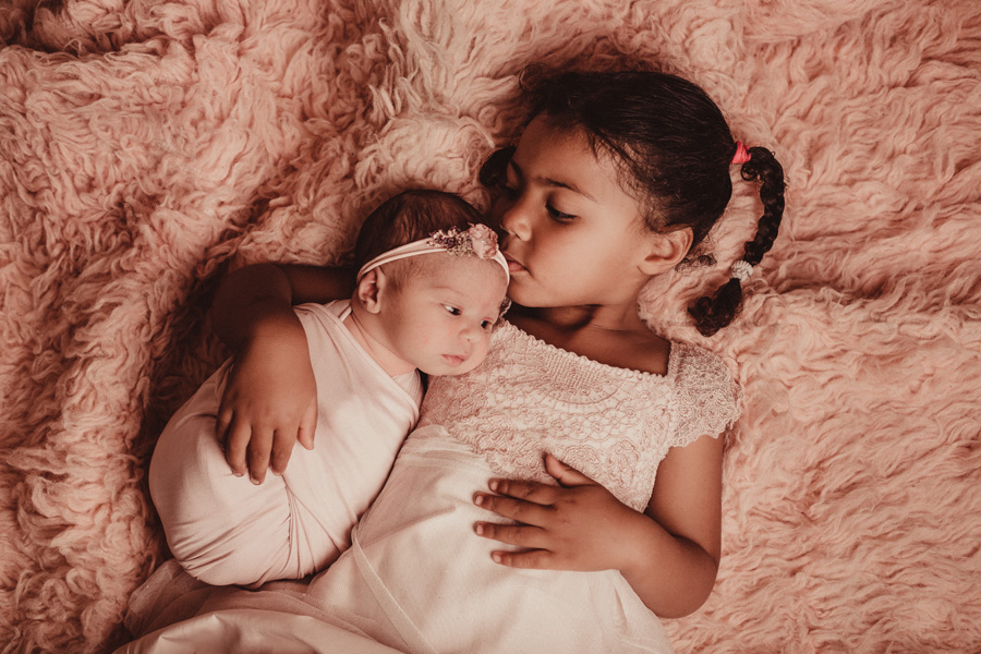 newborn photographer cape town baby girl and sibling