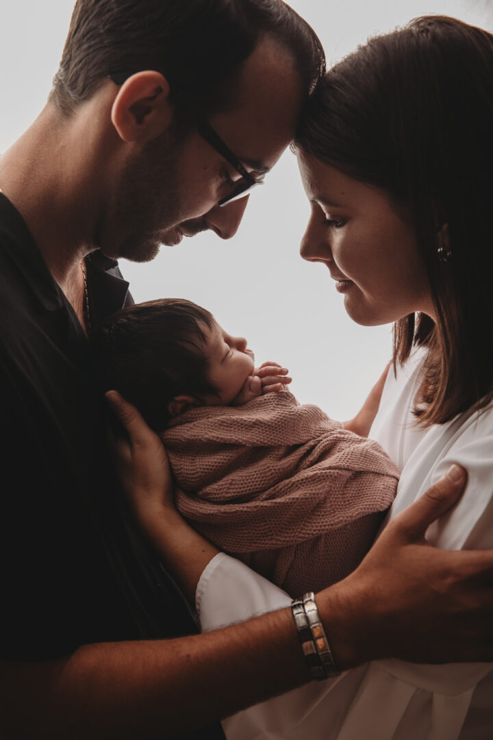 newborn photo shoot cape town newborn in studio props and parents