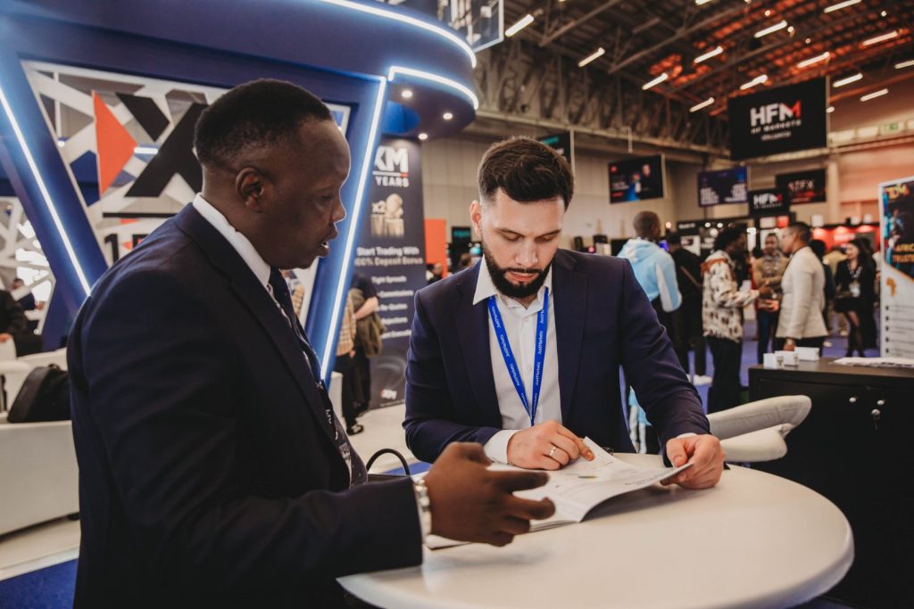 Engaging Just Markets team interacting with clients and investors at CTICC in Cape Town