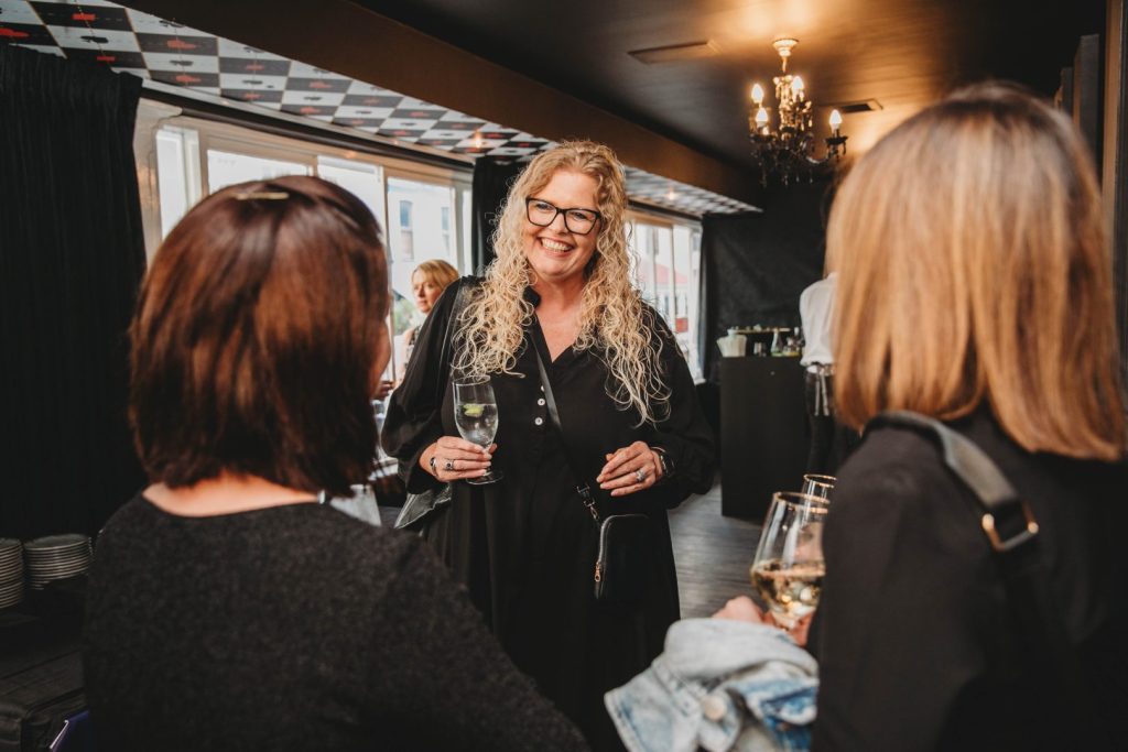 Guests enjoying gourmet canapés and drinks during the GREAT Awards celebration