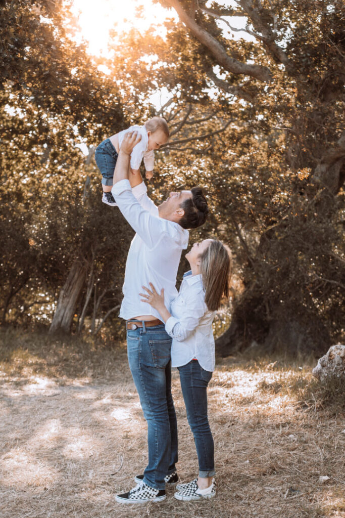 Golden hour family photography session in Noordhoek beach