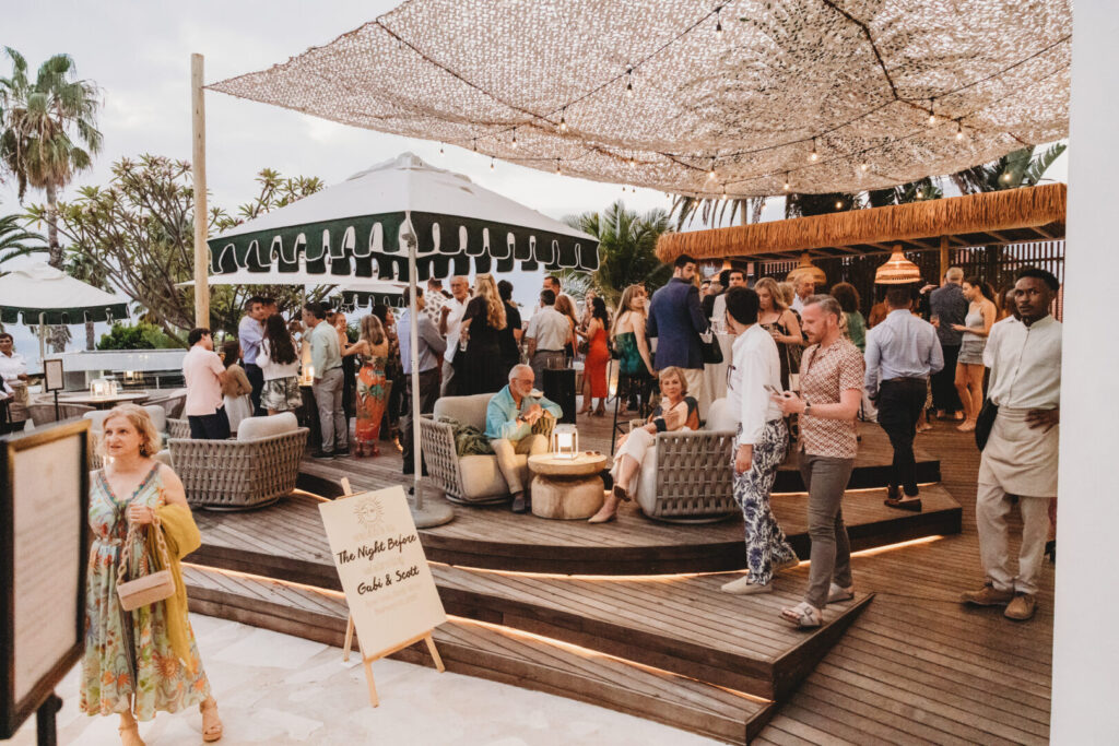 Destination wedding welcome drinks in Cape Town