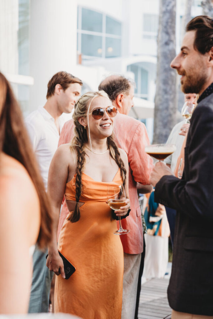 Sunset wedding welcome party in Cape Town South Africa