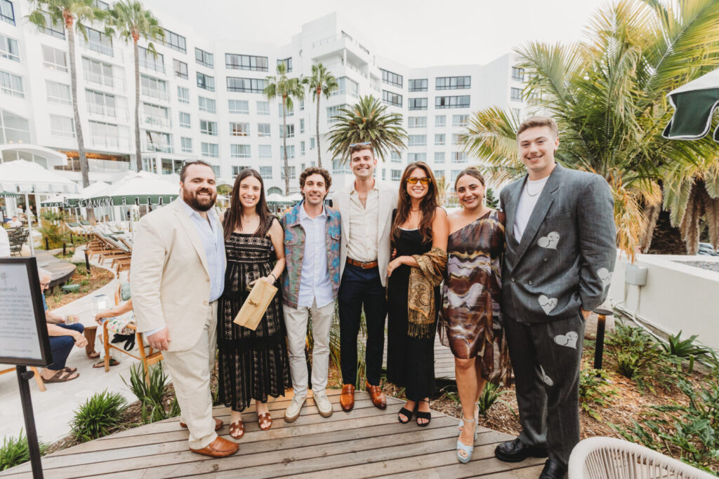 Sunset wedding welcome party in Cape Town South Africa