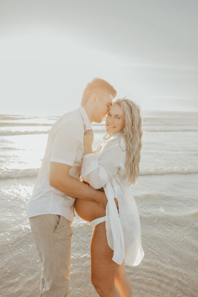 maternity photo shoot strand beach cape town