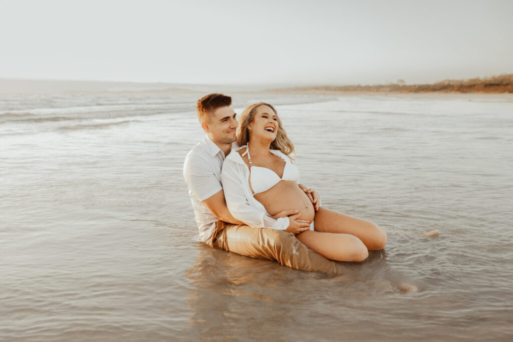 maternity photo shoot strand beach cape town
